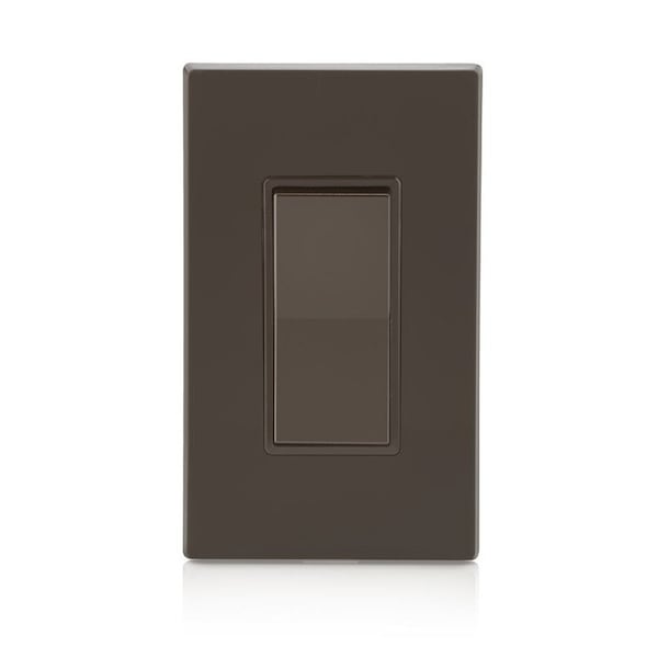Leviton Leviton Decora 15 amps Single Pole Rocker Switch Brown 1 pk 5601-D - main
